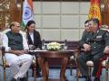 Rajnath Singh holds bilateral meetings with his Kyrgyz, Kazakh & Belarusian counterparts in Bishkek to further strengthen defence cooperation - Hindi News | Rajnath Singh holds bilateral meetings with his Kyrgyz, Kazakh & Belarusian counterparts in Bishkek to further strengthen defence cooperation | Latest international News at Lokmattimes.com