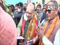 UP Polls: Amit Shah holds door-to-door campaign in Mathura - Hindi News | UP Polls: Amit Shah holds door-to-door campaign in Mathura | Latest national News at Lokmattimes.com