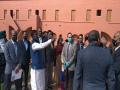 Union Minister Arjun Munda inspects construction work of tribal museum in Ranchi - Hindi News | Union Minister Arjun Munda inspects construction work of tribal museum in Ranchi | Latest national News at Lokmattimes.com