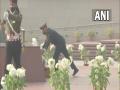 On his superannuation, Lt Gen CP Mohanty lays wreath at National War Memorial - Hindi News | On his superannuation, Lt Gen CP Mohanty lays wreath at National War Memorial | Latest national News at Lokmattimes.com