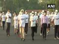 CRPF organises Fit India Freedom Run to mark completion of 1-cr km run - Hindi News | CRPF organises Fit India Freedom Run to mark completion of 1-cr km run | Latest other-sports News at Lokmattimes.com