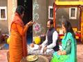 Union Ministers Mukhtar Abbas Naqvi, Sadhvi Niranjan Jyoti celebrate Bhai Dooj - Hindi News | Union Ministers Mukhtar Abbas Naqvi, Sadhvi Niranjan Jyoti celebrate Bhai Dooj | Latest national News at Lokmattimes.com