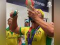 Wade, Stoinis drink from wicket-keeper's shoe as Aussies celebrate maiden T20 WC title win - Hindi News | Wade, Stoinis drink from wicket-keeper's shoe as Aussies celebrate maiden T20 WC title win | Latest cricket News at Lokmattimes.com