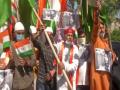 Dogra front protests with 'Jhanda uncha rahe hamara' slogan against Mehbooba's flag remark - Hindi News | Dogra front protests with 'Jhanda uncha rahe hamara' slogan against Mehbooba's flag remark | Latest national News at Lokmattimes.com