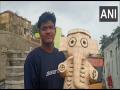 Odisha-based artist crafts Ganpati idol with over 5000 matchsticks to mark Ganesh Chaturthi - Hindi News | Odisha-based artist crafts Ganpati idol with over 5000 matchsticks to mark Ganesh Chaturthi | Latest national News at Lokmattimes.com