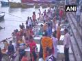 Devotees take holy dip in river Ganga on Ganga Dussehra - Hindi News | Devotees take holy dip in river Ganga on Ganga Dussehra | Latest national News at Lokmattimes.com