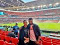 Bumrah and wife Sanjana attend Euro 2020 semis between Spain and Italy at Wembley - Hindi News | Bumrah and wife Sanjana attend Euro 2020 semis between Spain and Italy at Wembley | Latest cricket News at Lokmattimes.com