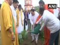 Nadda offers prayer, plants sapling at Goa's Tapobhumi Math - Hindi News | Nadda offers prayer, plants sapling at Goa's Tapobhumi Math | Latest politics News at Lokmattimes.com