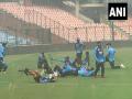 Delhi T20I: B'desh players train with masks as air quality drops in national capital - Hindi News | Delhi T20I: B'desh players train with masks as air quality drops in national capital | Latest cricket News at Lokmattimes.com