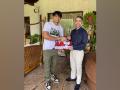 Abhinav Bindra presents Neeraj Chopra with a puppy named 'Tokyo' - Hindi News | Abhinav Bindra presents Neeraj Chopra with a puppy named 'Tokyo' | Latest other-sports News at Lokmattimes.com