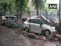 FIR registered after side wall collapsed damaging many cars in Delhi - Hindi News | FIR registered after side wall collapsed damaging many cars in Delhi | Latest national News at Lokmattimes.com