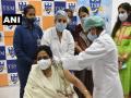 Mayawati gets vaccinated against COVID-19 - Hindi News | Mayawati gets vaccinated against COVID-19 | Latest national News at Lokmattimes.com