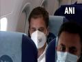 Rahul Gandhi boards flight for Lucknow ahead of his Lakhimpur Kheri visit - Hindi News | Rahul Gandhi boards flight for Lucknow ahead of his Lakhimpur Kheri visit | Latest national News at Lokmattimes.com