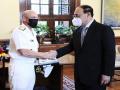 Shringla meets US Naval Operations Chief, discusses India-US defence relations - Hindi News | Shringla meets US Naval Operations Chief, discusses India-US defence relations | Latest international News at Lokmattimes.com
