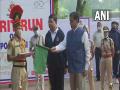 MoS Nityanand Rai and Delhi PC Rakesh Asthana flag off 'Amrit Run' at National Police Memorial - Hindi News | MoS Nityanand Rai and Delhi PC Rakesh Asthana flag off 'Amrit Run' at National Police Memorial | Latest national News at Lokmattimes.com