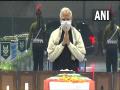 PM Modi visits Palam Airbase, pays respects to CDS General Rawat, others who died in chopper crash - Hindi News | PM Modi visits Palam Airbase, pays respects to CDS General Rawat, others who died in chopper crash | Latest national News at Lokmattimes.com