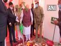 Amit Shah commences Ayodhya visit by offering prayers at Ram Janmabhoomi Temple - Hindi News | Amit Shah commences Ayodhya visit by offering prayers at Ram Janmabhoomi Temple | Latest politics News at Lokmattimes.com