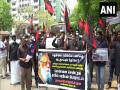 Thanthai Periyar Dravidar Kazhagam stages protests in Chennai, demands change in railway exam venue - Hindi News | Thanthai Periyar Dravidar Kazhagam stages protests in Chennai, demands change in railway exam venue | Latest national News at Lokmattimes.com