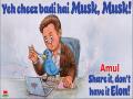 'Ye cheez badi hai Musk, Musk!': Amul shares quirky doodle on Elon Musk's Twitter takeover - Hindi News | 'Ye cheez badi hai Musk, Musk!': Amul shares quirky doodle on Elon Musk's Twitter takeover | Latest technology News at Lokmattimes.com