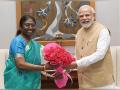 PM Modi meets NDA Presidential candidate Murmu, says nomination lauded by all - Hindi News | PM Modi meets NDA Presidential candidate Murmu, says nomination lauded by all | Latest politics News at Lokmattimes.com
