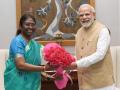 PM Modi meets NDA Presidential candidate Murmu, says nomination lauded by all - Hindi News | PM Modi meets NDA Presidential candidate Murmu, says nomination lauded by all | Latest politics News at Lokmattimes.com