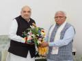 Haryana CM Khattar meets Amit Shah in Delhi - Hindi News | Haryana CM Khattar meets Amit Shah in Delhi | Latest national News at Lokmattimes.com
