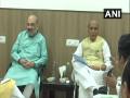 Shah, Javadekar attend Group of Minister's meet at Rajnath Singh's residence - Hindi News | Shah, Javadekar attend Group of Minister's meet at Rajnath Singh's residence | Latest national News at Lokmattimes.com