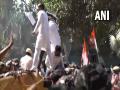 Delhi: Congress workers stage protest over Lakhimpur Kheri violence - Hindi News | Delhi: Congress workers stage protest over Lakhimpur Kheri violence | Latest national News at Lokmattimes.com
