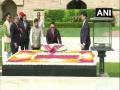 Mongolian President pays tribute to Mahatma Gandhi - Hindi News | Mongolian President pays tribute to Mahatma Gandhi | Latest international News at Lokmattimes.com