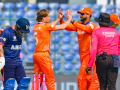 T20 WC: Pacers shine as Netherlands restrict Namibia to 156/8 - Hindi News | T20 WC: Pacers shine as Netherlands restrict Namibia to 156/8 | Latest other-sports News at Lokmattimes.com