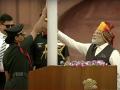 PM Modi hoists Tricolour at Red Fort - Hindi News | PM Modi hoists Tricolour at Red Fort | Latest politics News at Lokmattimes.com