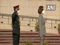 French Defence Minister Parly inspects Guard of Honour, pays tribute at National War Memorial - Hindi News | French Defence Minister Parly inspects Guard of Honour, pays tribute at National War Memorial | Latest international News at Lokmattimes.com