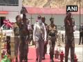 PM Modi visits Hall of Fame Museum in Leh, pays tribute to soldiers killed in Galwan clash - Hindi News | PM Modi visits Hall of Fame Museum in Leh, pays tribute to soldiers killed in Galwan clash | Latest national News at Lokmattimes.com