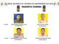 Independence Day: 4 CISF personnel who died on duty to be conferred with Shaurya Chakra today - Hindi News | Independence Day: 4 CISF personnel who died on duty to be conferred with Shaurya Chakra today | Latest national News at Lokmattimes.com