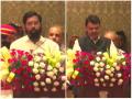 Eknath Shinde takes oath as Maharashtra Chief Minister, Fadnavis as Deputy CM - Hindi News | Eknath Shinde takes oath as Maharashtra Chief Minister, Fadnavis as Deputy CM | Latest politics News at Lokmattimes.com