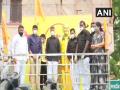 TDP leaders pay tribute to founder ahead of Andhra Assembly session, wear black shirts in protest against state govt - Hindi News | TDP leaders pay tribute to founder ahead of Andhra Assembly session, wear black shirts in protest against state govt | Latest politics News at Lokmattimes.com