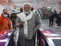 PM Modi buys ticket to ride Kanpur metro - Hindi News | PM Modi buys ticket to ride Kanpur metro | Latest national News at Lokmattimes.com