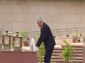 Israeli Defence Minister Benny Gantz lays wreath at National War Memorial - Hindi News | Israeli Defence Minister Benny Gantz lays wreath at National War Memorial | Latest international News at Lokmattimes.com