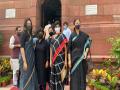 Monsoon Session: Rajya Sabha adjourned again; Opposition protest in back dresses - Hindi News | Monsoon Session: Rajya Sabha adjourned again; Opposition protest in back dresses | Latest national News at Lokmattimes.com