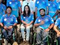 Saiyami Kher, BCCI host special screening of 'Ghoomer' for paraplegic cricketers - Hindi News | Saiyami Kher, BCCI host special screening of 'Ghoomer' for paraplegic cricketers | Latest international News at Lokmattimes.com