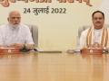 PM interacts with CMs of BJP-ruled states, discusses key schemes - Hindi News | PM interacts with CMs of BJP-ruled states, discusses key schemes | Latest politics News at Lokmattimes.com