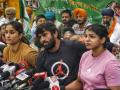Bajrang, Sakshi, Vinesh assert won't take 10 secs to leave their jobs; claim agitation will go on - Hindi News | Bajrang, Sakshi, Vinesh assert won't take 10 secs to leave their jobs; claim agitation will go on | Latest other-sports News at Lokmattimes.com