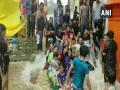 MP: People celebrates as Tapti river overflows in Betul - Hindi News | MP: People celebrates as Tapti river overflows in Betul | Latest national News at Lokmattimes.com