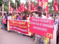 Bhubaneswar: CPI workers protest against Yechury, D Raja's detention at Srinagar airport - Hindi News | Bhubaneswar: CPI workers protest against Yechury, D Raja's detention at Srinagar airport | Latest politics News at Lokmattimes.com