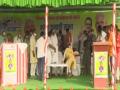 Aishwarya, daughter of JDU candidate Chandrika Rai touches Nitish Kumar's feet - Hindi News | Aishwarya, daughter of JDU candidate Chandrika Rai touches Nitish Kumar's feet | Latest politics News at Lokmattimes.com