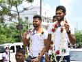 Rousing welcome given to Odisha hockey stars in home district - Hindi News | Rousing welcome given to Odisha hockey stars in home district | Latest hockey News at Lokmattimes.com