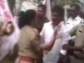 Andhra woman police officer slaps Jana Sena worker - Hindi News | Andhra woman police officer slaps Jana Sena worker | Latest politics News at Lokmattimes.com