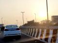 Concrete pieces fall from Atal Bridge over passing car in Vadodara - Hindi News | Concrete pieces fall from Atal Bridge over passing car in Vadodara | Latest national News at Lokmattimes.com