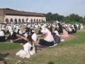 Muslim girls perform yoga wearing hijab in K'taka - Hindi News | Muslim girls perform yoga wearing hijab in K'taka | Latest politics News at Lokmattimes.com