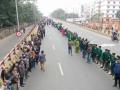 Anti-CAA protesters form human chain on R-Day in Kolkata - Hindi News | Anti-CAA protesters form human chain on R-Day in Kolkata | Latest national News at Lokmattimes.com